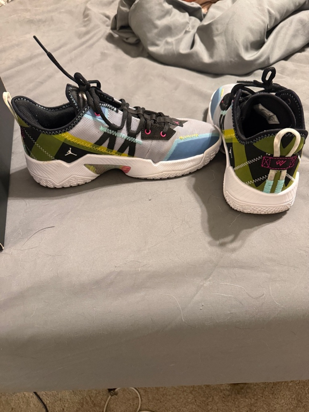 Jordan Kids Multicolor Sneakers - Black, Green, Blue